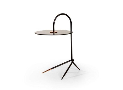 Design side table with glass surface for a luxury look for the living room